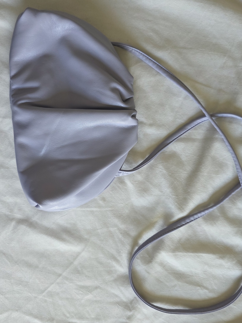 Lavender Soft Faux Leather Crossbody Bag